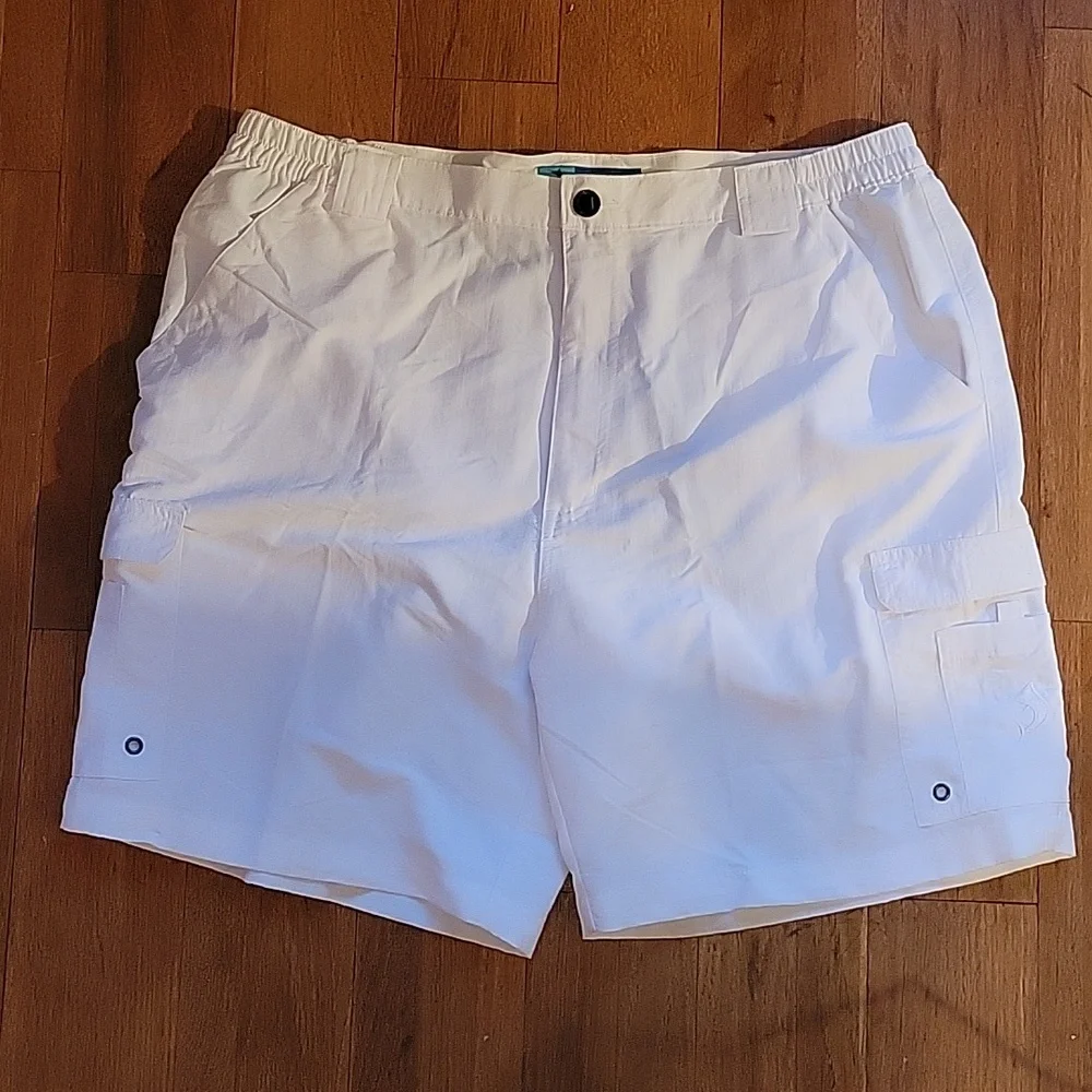 Reel Legends Mens Performance Outfitters Shorts Fishing Hiking EUC XL White